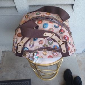 LeSportSac beige Tokidoki duffle bag.